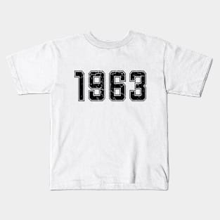 1963, 60th Birthday, Made In 1963 Year Birth Numbers Kids T-Shirt